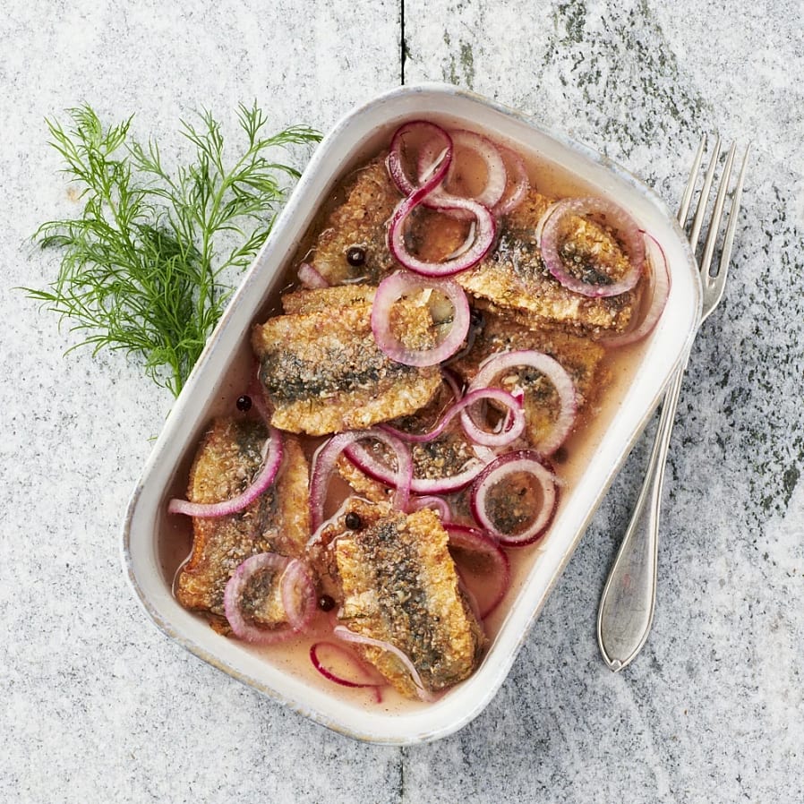 Pickled Herring with Pickling Solution