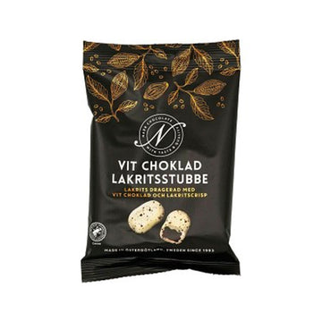 Vit Choklad Lakritsstubbe - 120g