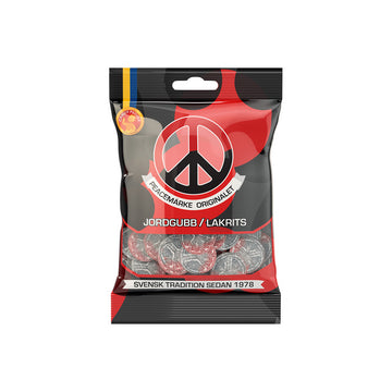 Peacemärke jordgubb/lakrits - 80g